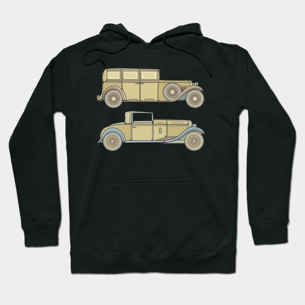 Yellow Classic Car Hoodie by milhad